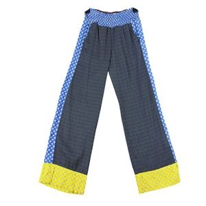 Aerie Patchwork Lounge Pants Women XS Boho Wide Leg Soft Pajama Cozy Chic